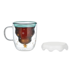 Double wall borosilicate mug