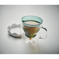 Double wall borosilicate mug