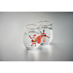 Set of 2 Christmas glasses