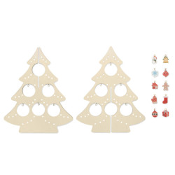 Wooden Xmas tree decoration