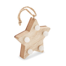 Wooden weed star with lights