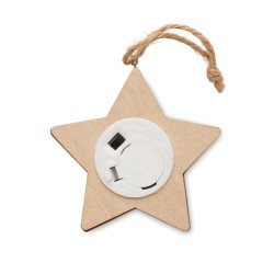 Wooden weed star with lights