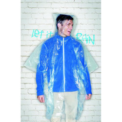 Foldable raincoat in polybag