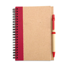 B6 recycled notebook with pen