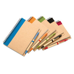 B6 recycled notebook with pen