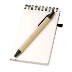 A6 recycled notepad with pen