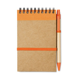 A6 recycled notepad with pen