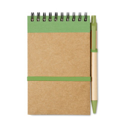 A6 recycled notepad with pen