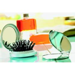 Foldable brush/mirror