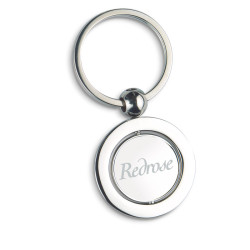 Globe metal key ring