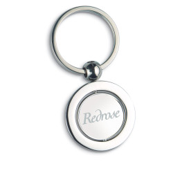 Globe metal key ring