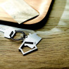 Metal key ring house shape