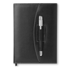 A5 notebook portfolio with pen