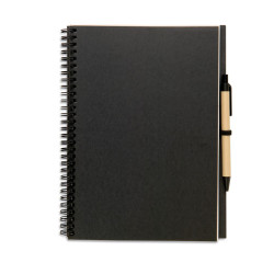 Recycled notebook with pen