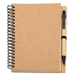 B6 Recycled notebook with pen