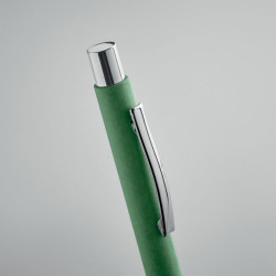 Recycled paper push ball pen