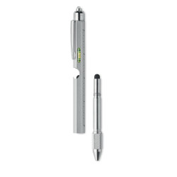 Spirit level pen with ruler