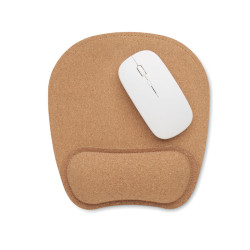 Ergonomic cork mouse mat