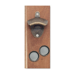 Wall mounted bottle opener