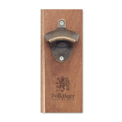 Wall mounted bottle opener