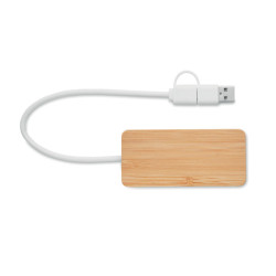 Bamboo USB 3 ports hub