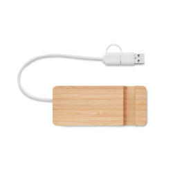 Bamboo USB 4 ports hub