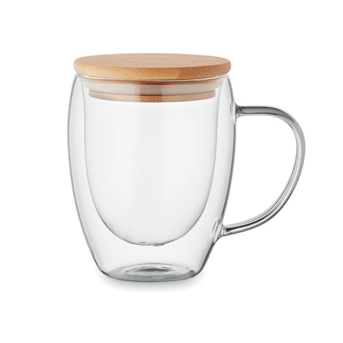 Double wall borosilicate mug