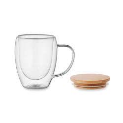 Double wall borosilicate mug