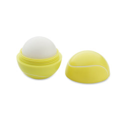 Lip balm in tennis ball shape