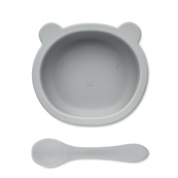 Silicone spoon, bowl baby set