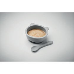 Silicone spoon, bowl baby set