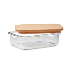 Glass lunch box with cork lid