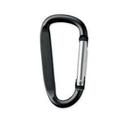 Carabiner clip in aluminium.