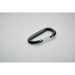 Carabiner clip in aluminium.