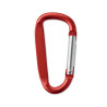 Carabiner clip in aluminium.