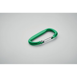 Carabiner clip in aluminium.