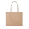 Jute and canvas cooler bag