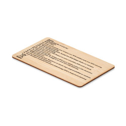 RFID card in bamboo material