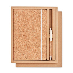 A5 cork notebook with pen