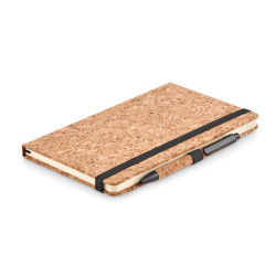 A5 cork notebook with pen