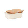 Lunch box with bamboo lid