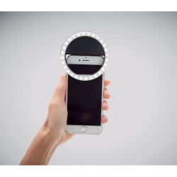 Portable selfie ring light