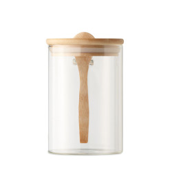 Glass jar with spoon 600 ml