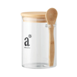 Glass jar with spoon 600 ml