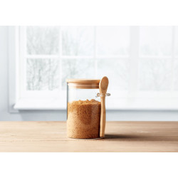 Glass jar with spoon 600 ml