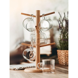 Bamboo cup set holder