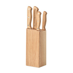 5 piece knife set in base