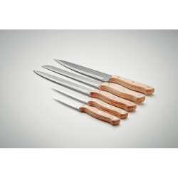 5 piece knife set in base