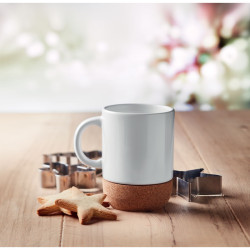 Sublimation mug with cork base