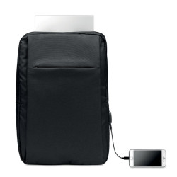 Laptop backpack in 300D RPET